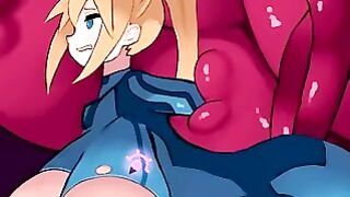 Samus Aran Caught, Impregnated & Inflated