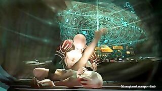 There is no escape with this creature of space – Tight pussy gets hammered