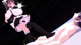 MMD Anime Footjob Trample