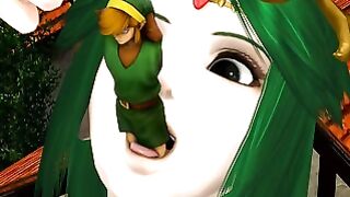 Palutena Snacks On Link + Linkle (giantess Sfm Animation) (vore)