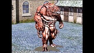 Monster vore naked girl
