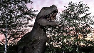 Trex swallows scared girl