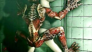 RESIDENT EVIL 2 REMAKE: Licker & Claire Redfield