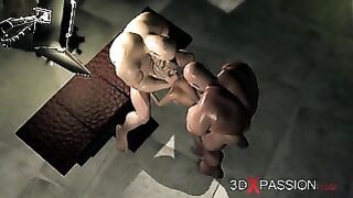 3dxpassion&period;com&period; Young fashion girl captive fucked by big muscular men in the darkest dungeon