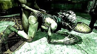 skyrim FEMALE FALMER FUCKING animation test