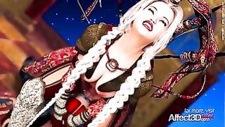Fantasy heroes having futa threesome sex