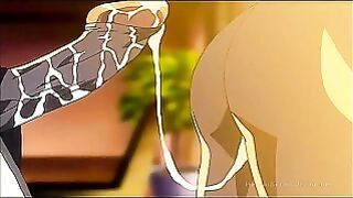 Frustrated futanari reliefs herself at the expense of her employee