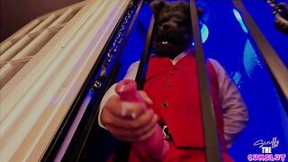 Cumslut Teases All The Cum From Her Pet Werewolf At The Gloryhole