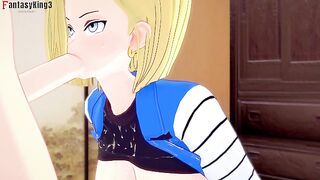 Number 18 comes to visit me without krillin knowing | Dragon Ball Z | Hentai