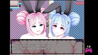 Domina Game E62 - Maki and Mika cheers me up with their boobs