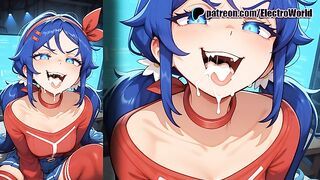 Crazy Mita from Miside will drink all your cum!