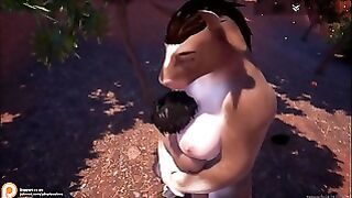 wildlife game animation 3d cow human sex furry monster fantasy animal