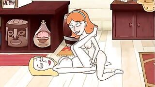 Rick and Morty: A Way Back Home – Beth sucks Morty’s dick in a bath towel