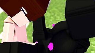 Minecraft Encounter With An Enderwoman.