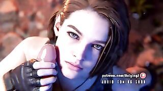 Jill Valentine 3D Animation Handjob and Facial