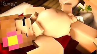Minecraft Porn Zombie And Iron Golem Fill Up Horny Teen (sound)