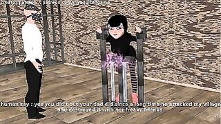 Motel Transylvania Mavis k. & Take Electric Torture & Spanking On Ass