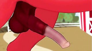 Fluttershy Deepthroat and Throat Fuck Looped Animation