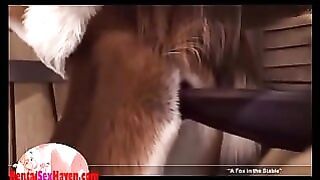 Stallion Fucks A Fox In The Ass