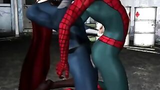 Superman Fucks Spiderman