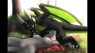 Dragon Wrecks Furry Girls Mouth