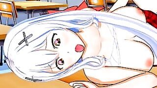 Gabriel Dropout Cute Schoolgirl Raphiel Fucks in the Classroom