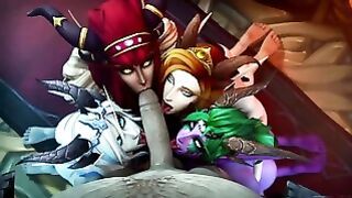 World Of Warcraft – Sexy Alexstrasza, Blood Elf, Deathwing & Sindragosa