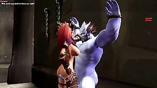 World Warcraft Porn. Alexstrasza Was Captured In The Hands Of A Gnome!