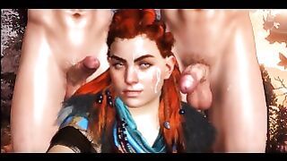 Horizon Zero Dawn Alloy the Best 3D Compilation Cowgirl and Blowjob