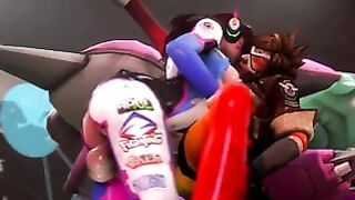 Futa D.Va Wildly Drills Tracer’s Pussy