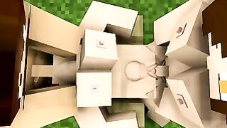 Minecraft Threeway Futa Cumshots
