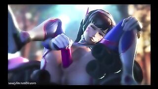 D.va Masterbating With Vibrator