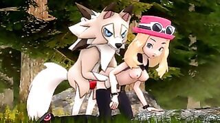 Serena Catching A Crazy Lycanroc