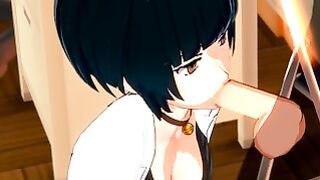 Persona 5 Tae Takemi 3D Throatpie and Creampie