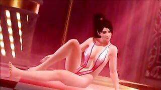 Dead Or Alive Momiji Striptease and Poledance