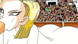 Android 18 + Trunks On The Contest (blowjob)
