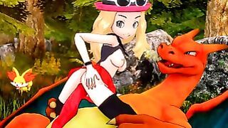 Serena Catching A Crazy Charizard