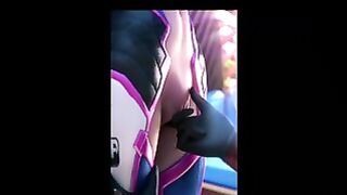 Mercy Fingers D.va’s Tight Pussy