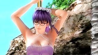 Dead Or Alive 5 1.09 – Ayane Pole Dancing At The Beach W/ Hot Outfits #1