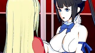 Danmachi – Hestia X Haruhime Lesbians 3d Anime