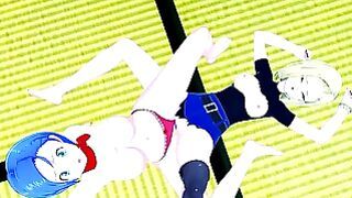 Bulma & Android 18 Having Sexy Lesbians Sex. They Fuck When Vegeta Is Out.