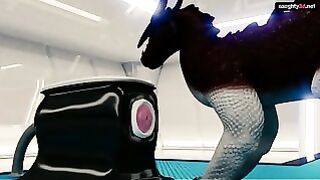 Extreme Furry Dragon Sextoy Fuck