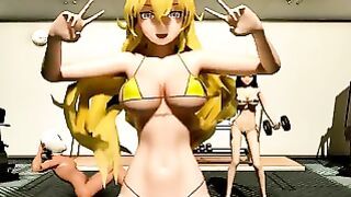Busty RWBY Hotties Exercising and Dancing