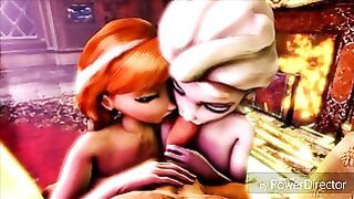 Anna + Elsa Oral Sex Frozen