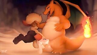 Furry Sex Charizard and a Fox Slut
