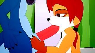 The Well Hung Cub & His Babysitter (yiff Animation)