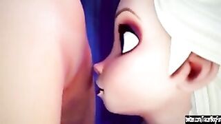 Frozen 3d Elsa & Anna.original Anime With Snow Nuts