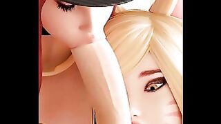 Akali + Ahri Oral Sex League Of Legends