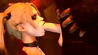 Harley Quinn Bondaged Throatpie and Blowjob