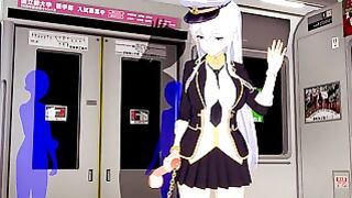 Azur Lane Enterprise Can’t Hold Back At A Public Train